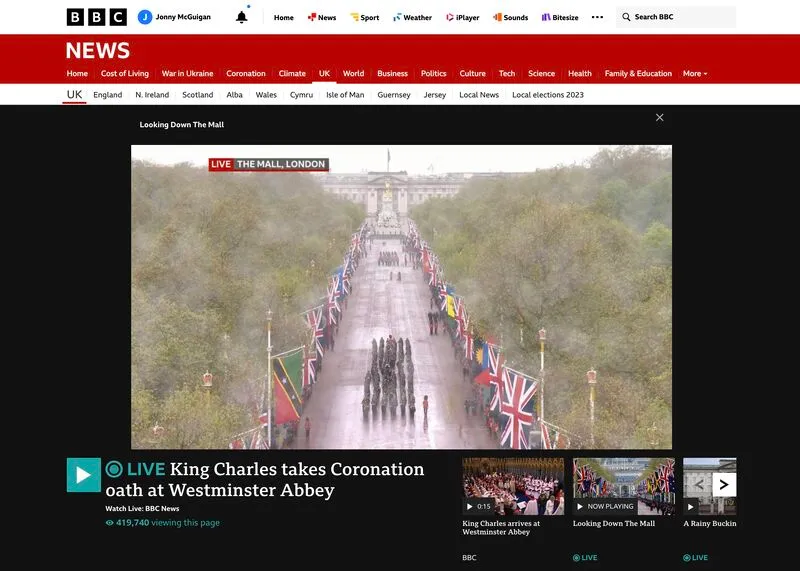 Live web broadcast using our graphics system